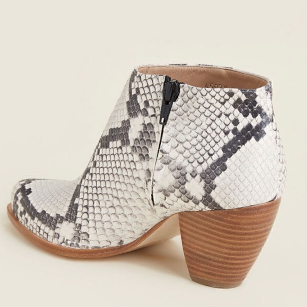 Alberto Zago Italian Leather Snake Effect Booties - Picture 5 of 7